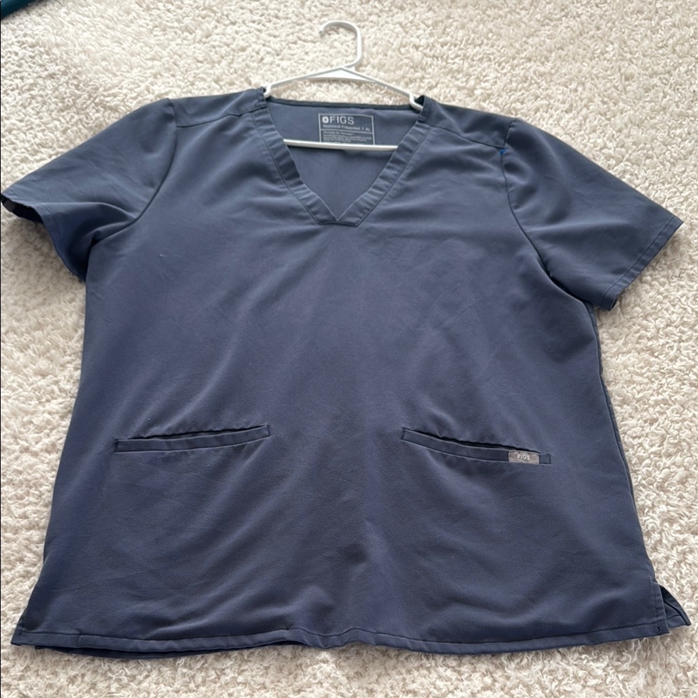 FIGS Navy Blue Scrub Top